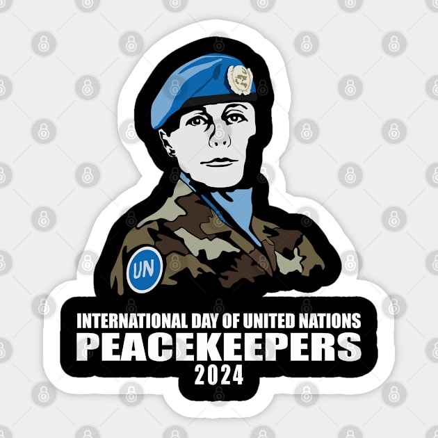 International Day of UN Peacekeepers 2024 Sticker by Womens Art Store